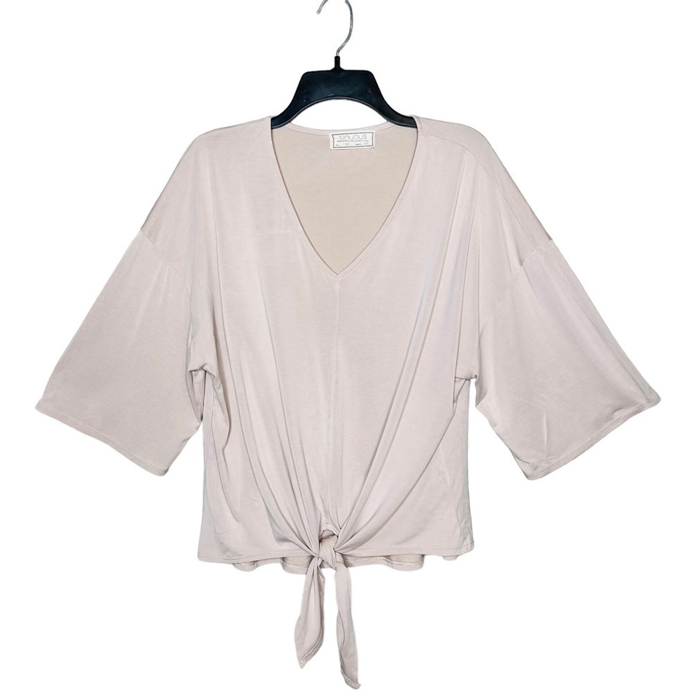 Sinuous Front Tie Blouse